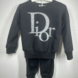 Dior Kids Black Pajama Set